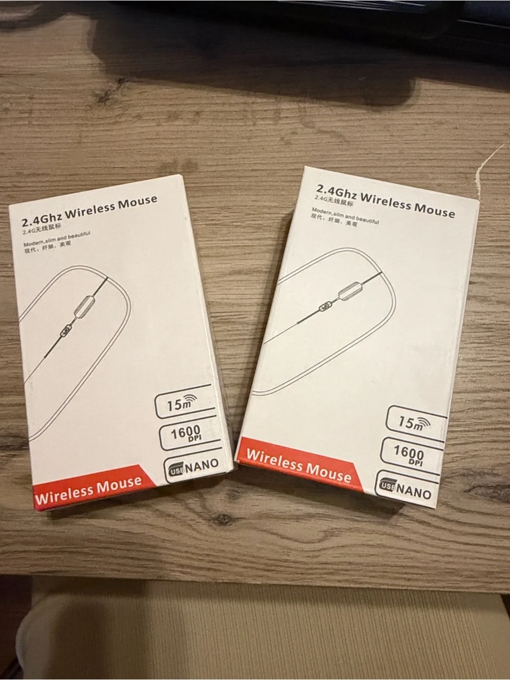 Two 2.4GHz Wireless Mouse - White